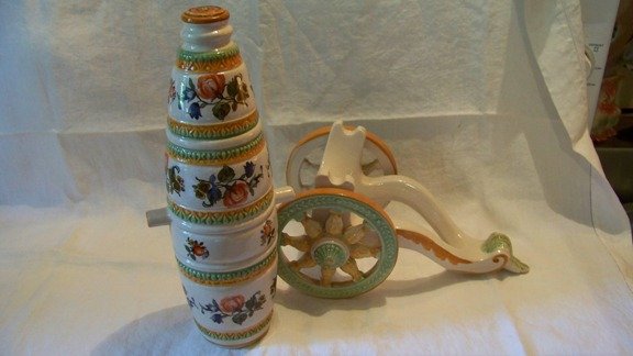 Vintage Wine Decanter Cannon on Wheels