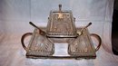 Relish Server Silver Plate and Crystal