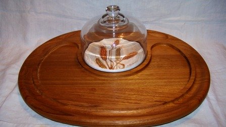 Teak Cheese Tray by Goodwood Covered
