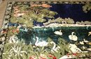 Tapestry Made in Italy Swans on Pond
