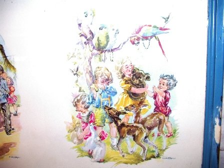 Lithographs Children and Animals