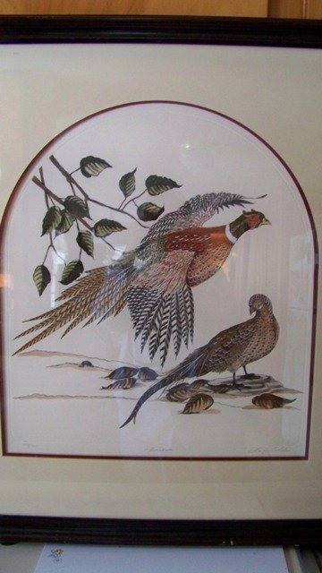 Pheasants Signed by Linda Cullens Limited Edition