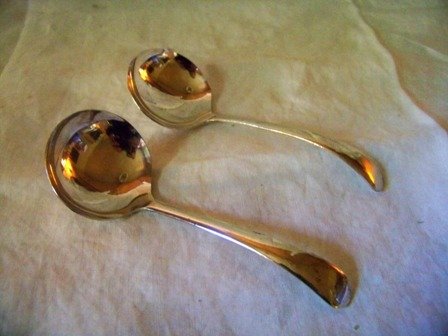 Two Small Ladles Silverplate Made in England Meridian