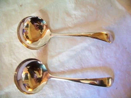 Two Small Ladles Silverplate Made in England Meridian