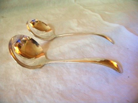 Two Small Ladles Silverplate Made in England Meridian