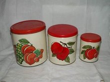 Canister Set Apples Fruit Ballonoff Made in USA