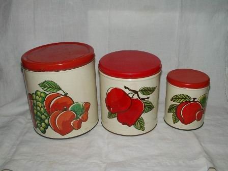 Canister Set Apples Fruit Ballonoff Made in USA