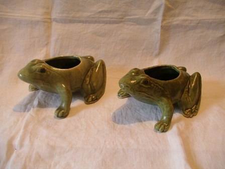 Vintage Frog Planters Set of Two
