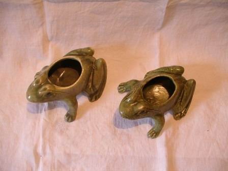 Vintage Frog Planters Set of Two