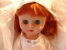 Vintage Bride Doll 13 Inch Red Hair
