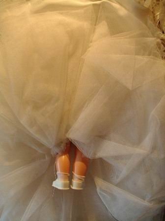 Vintage Bride Doll 13 Inch Red Hair