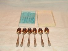Demitasse Spoons Set of Six in Box Marked MET