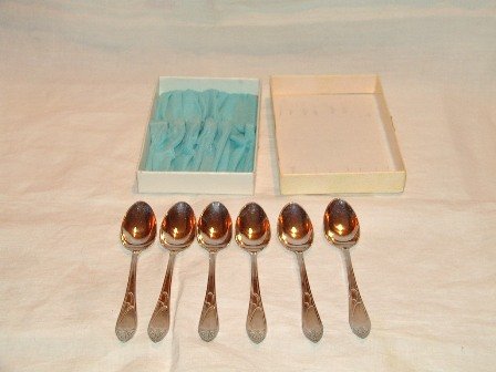 Demitasse Spoons Set of Six in Box Marked MET