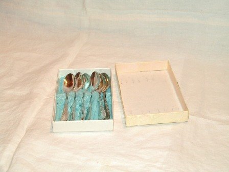 Demitasse Spoons Set of Six in Box Marked MET