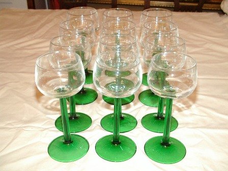 Luminarc Cris D'Arques Rhine Wines Emerald 12 Stems