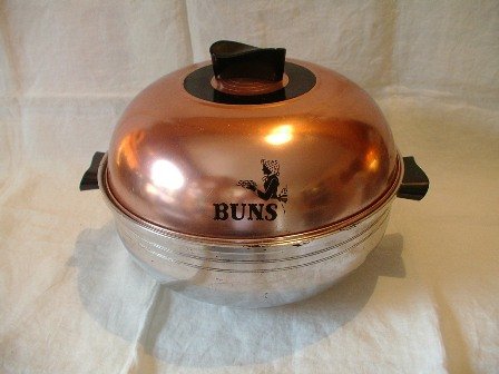 West Bend Bun Warmer Copper Finish Top