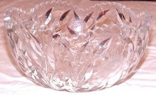 Crystal Bowl Etched Cut