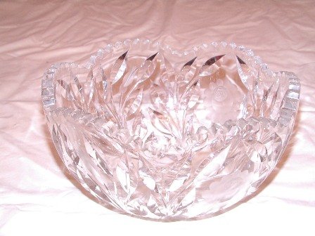 Crystal Bowl Etched Cut