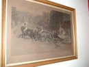 Antique Print Large Royalty Returning Home