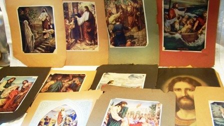 Religious Pictures Vintage Group of 13