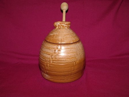 Honey Bee Honey Pot by Frankoma Mayan Aztec
