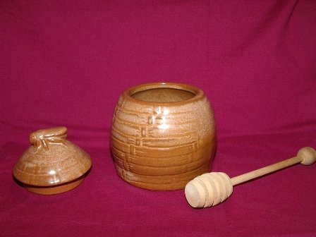 Honey Bee Honey Pot by Frankoma Mayan Aztec