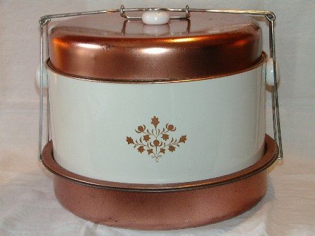 Copper Finish Cake and Pie Saver Carrier