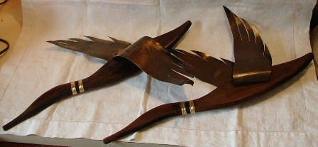 Eames Era Geese Flying Walnut and Brass
