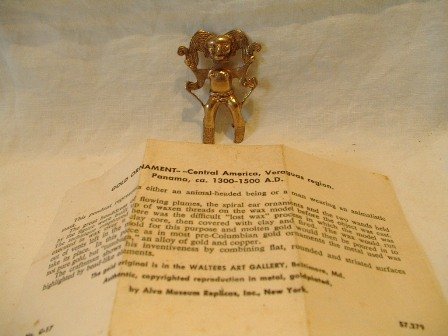 Goldplated Alva Museum Replica Pin