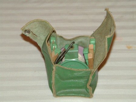 Very Old Child's Clothesline and 11 Pins