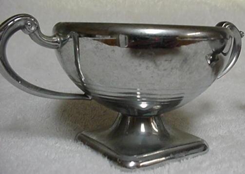 Chrome Art Deco Cream and Sugar