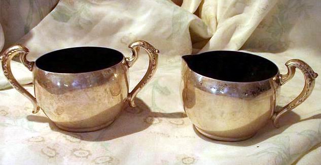 English Silver Cream and Sugar Made in USA