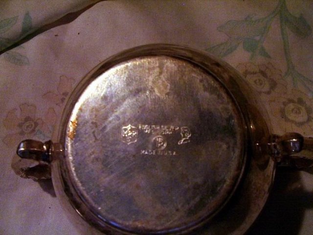 English Silver Cream and Sugar Made in USA