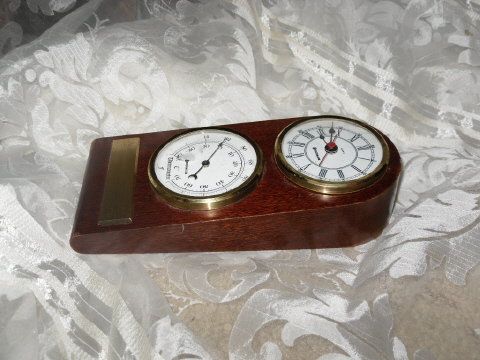 Benchmark Desk Clock & Thermometer Set