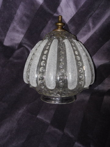 Vintage Glass Light Shade or Globe w/Sand Decoration