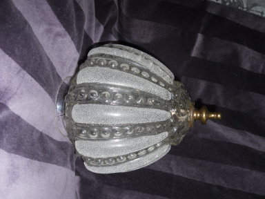 Vintage Glass Light Shade or Globe w/Sand Decoration