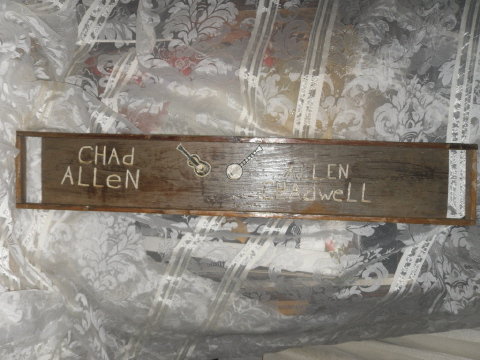 Vintage hand Made Wooden Music Sign