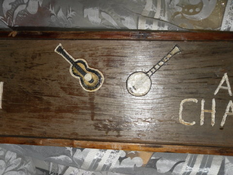 Vintage hand Made Wooden Music Sign