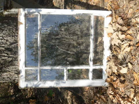 Vintage Wooden Window w/Glass