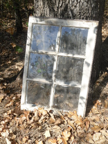 Vintage Wooden Window w/Glass
