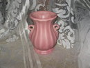 Vintage Pink Pottery Vase Weller ?? Roseville ?