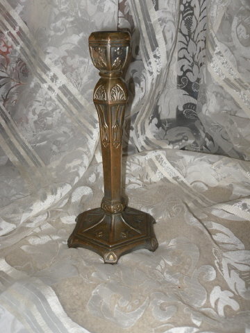 Vintage Bronze Art Metal Candlestick