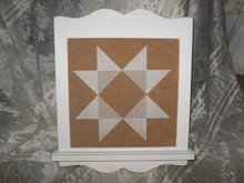 Quilt Square Cork Board Wall Mount Organizer