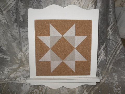 Quilt Square Cork Board Wall Mount Organizer