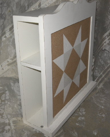 Quilt Square Cork Board Wall Mount Organizer