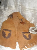 Vintage Hubley Cap Gun w/Holster & Western Leather Vest