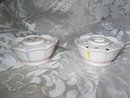 Vintage Holt Howard Candle Holders w/Flower Frog Pair