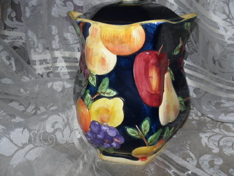 Large Cookie Jar or Biscotti Jar w/Fruit