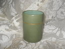 Vintage Green Leather Pencil Caddy or Pencil Holder