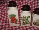 Vintage Canister Set w/Vegetables